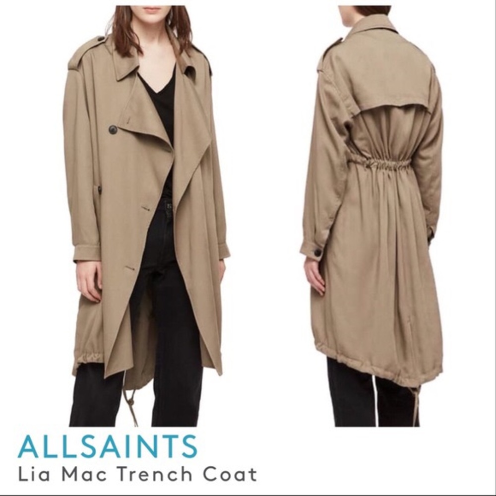 New with tag! AllSaints black trench coat 🧥